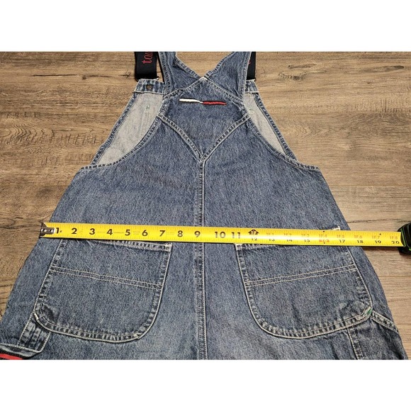 Vintage 2001 Y2K Tommy Hilfiger Tommy Jeans Blue Denim Overall Shorts Adult M - Picture 4 of 9